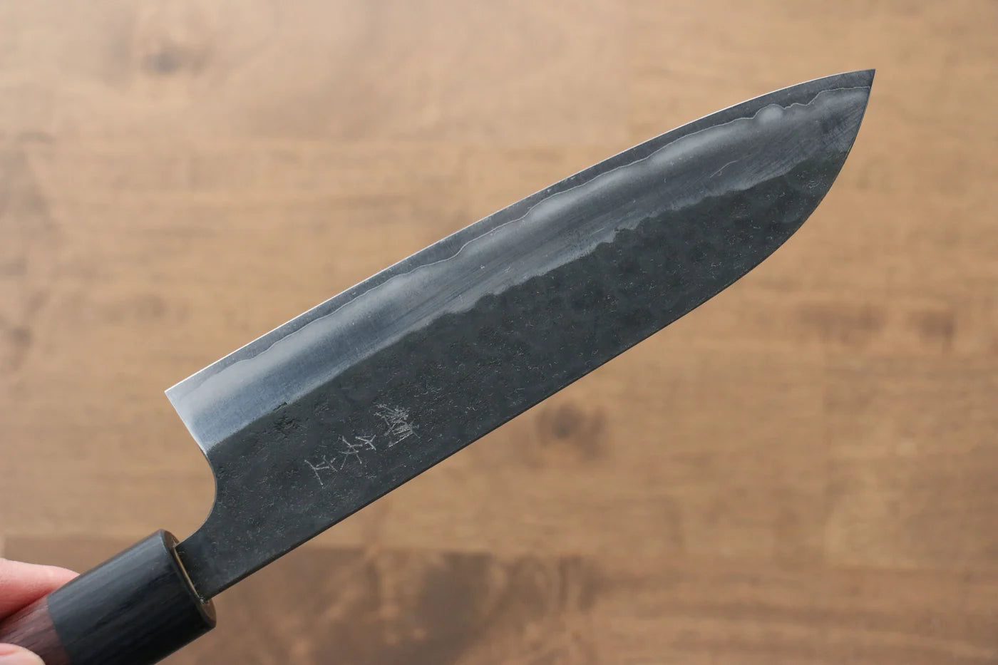 Katsushige Anryu Blue Super (บลูซุปเปอร์สตีล) มีด Santoku มีดทำครัวญี่ปุ่น 165mm ด้ามไม้พะยูง