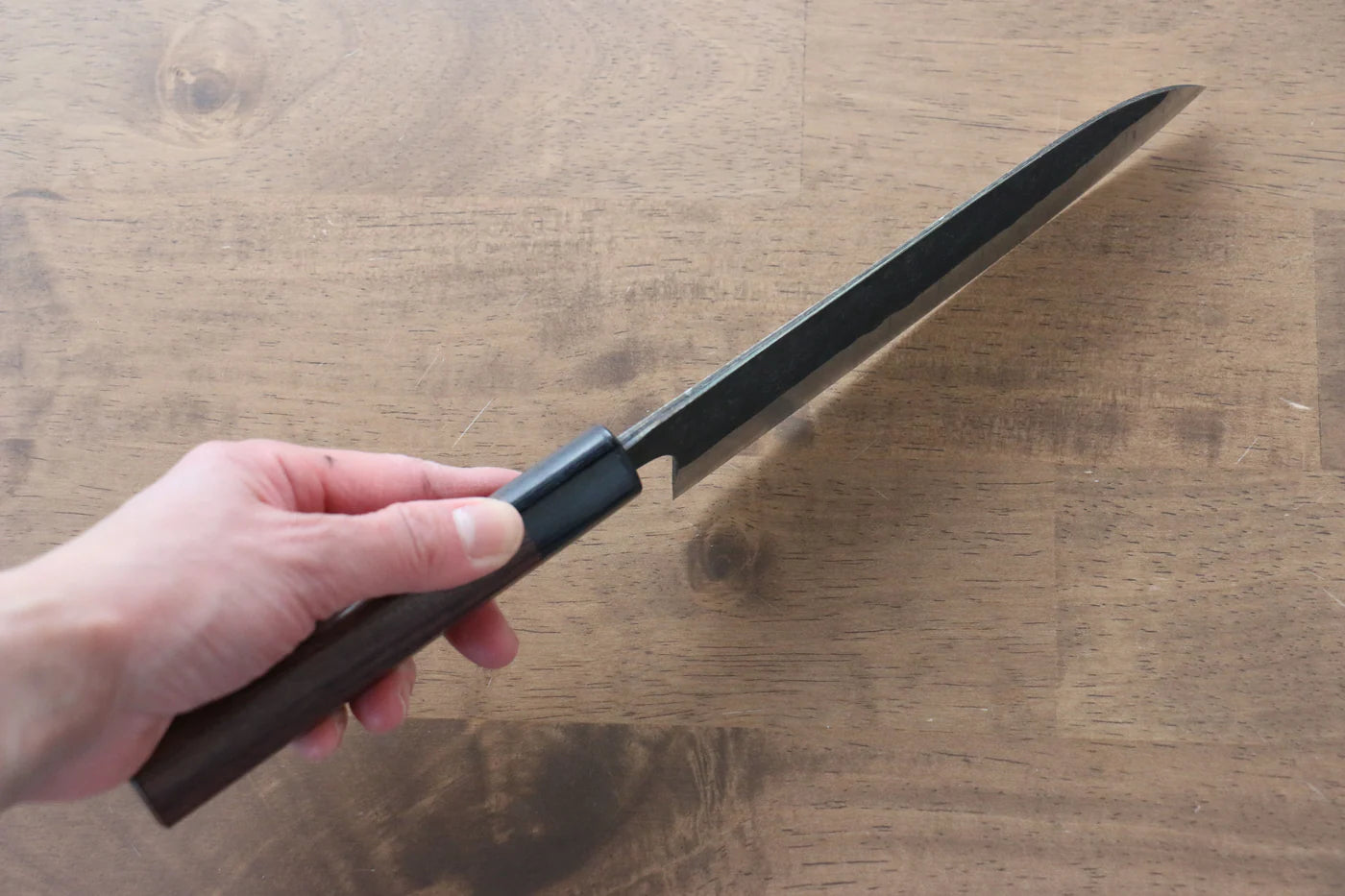 Katsushige Anryu Blue Super (บลูซุปเปอร์สตีล) มีด Santoku มีดทำครัวญี่ปุ่น 165mm ด้ามไม้พะยูง