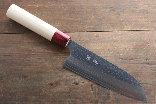 Seisuke VG10 16 ชั้น ดามัสกัส ลายค้อนตี มีด Santoku มีดทำครัวญี่ปุ่น 165mm ด้ามต้นเเมกโนเลีย