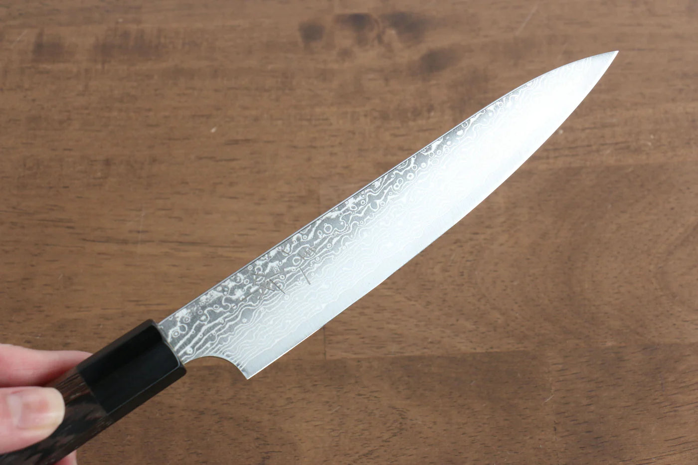 Kei Kobayashi R2/SG2 ดามัสกัส มีดขนาดเล็ก  Petty มีดทำครัวญี่ปุ่น 150mm ด้ามไม้เวงเก้