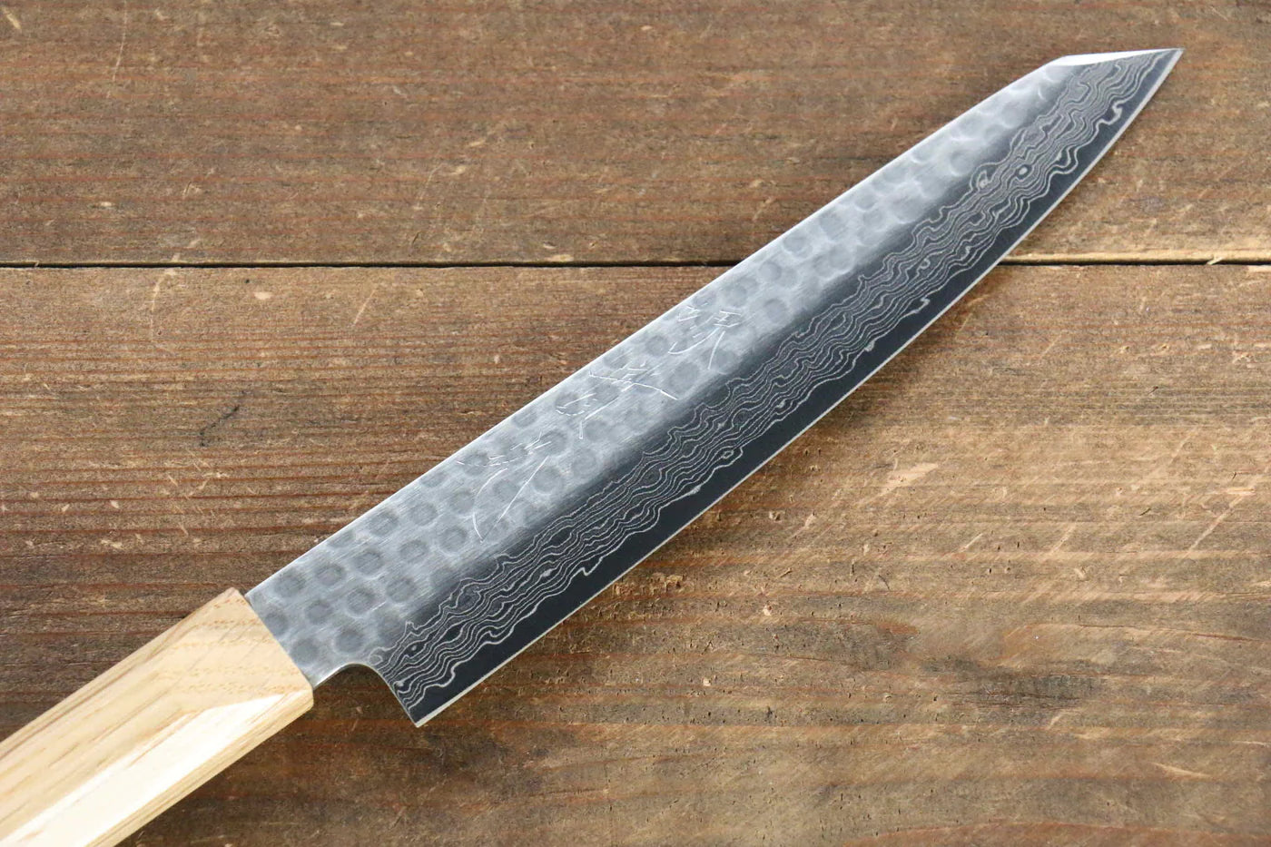 Jikko VG10 17 ชั้น มีด Kiritsuke Petty-Utility มีดทำครัวญี่ปุ่น 140mm ด้ามไม้โอ๊ค