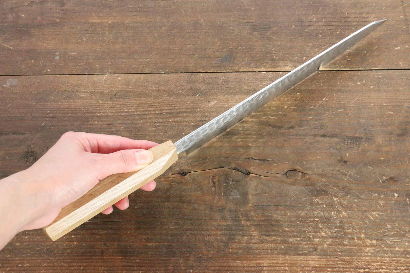 Jikko VG10 17 ชั้น มีดเลาะเอ็น Sujihiki มีดทำครัวญี่ปุ่น 230mm ด้ามไม้โอ๊ค