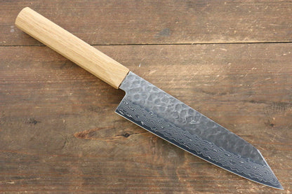Jikko VG10 17 ชั้น มีด Santoku มีดทำครัวญี่ปุ่น 170mm ด้ามไม้โอ๊ค