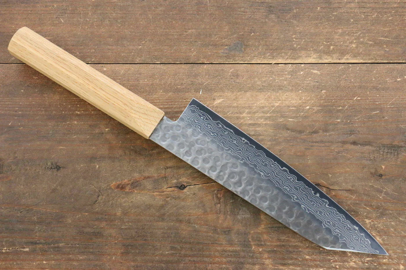 Jikko VG10 17 ชั้น มีด Santoku มีดทำครัวญี่ปุ่น 170mm ด้ามไม้โอ๊ค