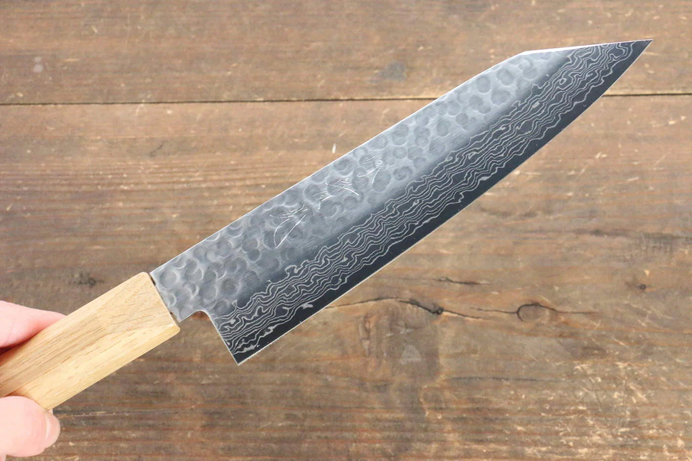 Jikko VG10 17 ชั้น มีด Santoku มีดทำครัวญี่ปุ่น 170mm ด้ามไม้โอ๊ค