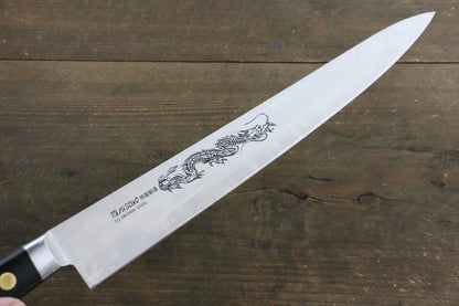 Misono Swedish Steel (เหล็กสวีเดน) สลักลายมังกร มีดเลาะเอ็น Sujihiki มีดทำครัวญี่ปุ่น