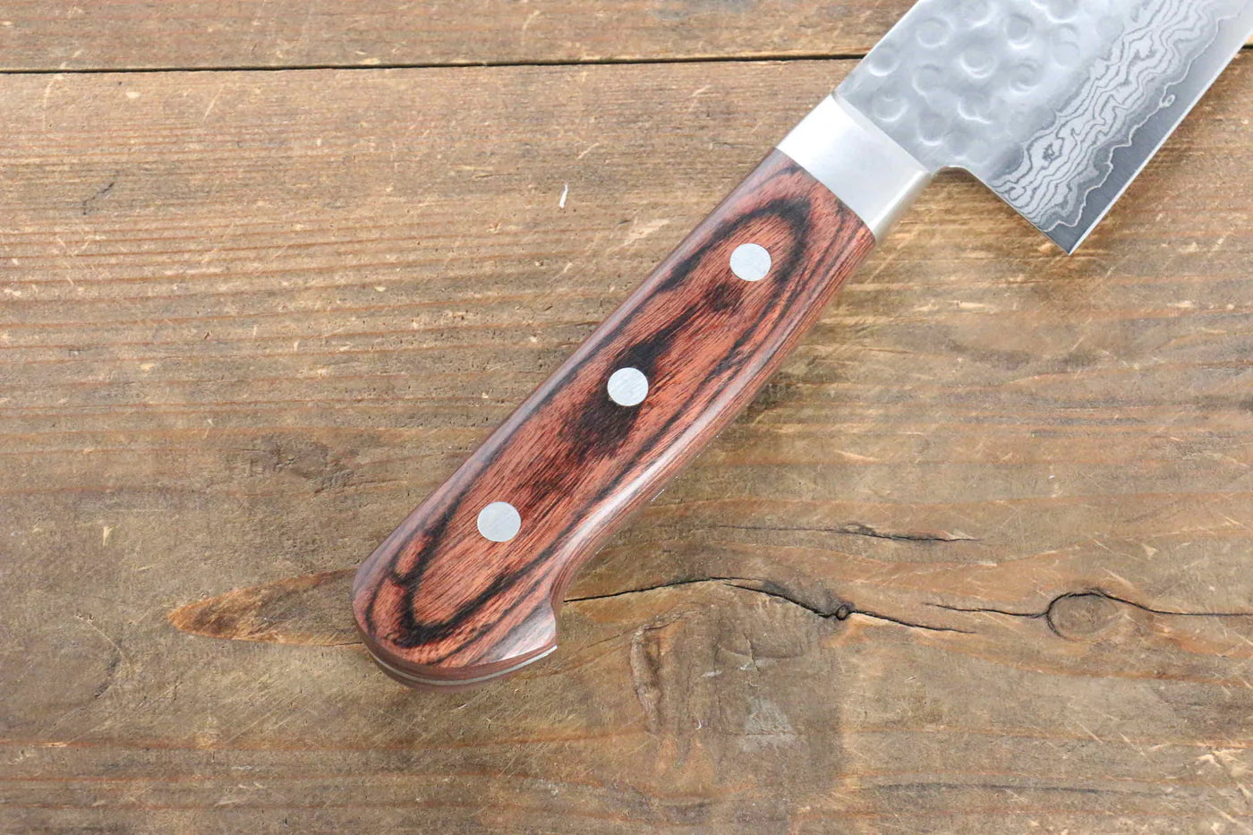 Jikko VG10 17 ชั้น มีดกิวโตะ Gyuto มีดทำครัวญี่ปุ่น 240mm ด้ามไม้มะฮอกกานี