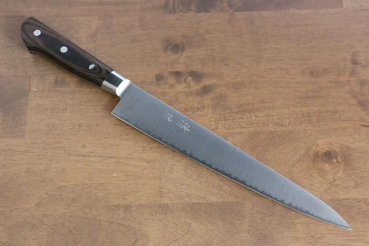 Seisuke R2/SG2 มีดเลาะเอ็น Sujihiki มีดทำครัวญี่ปุ่น 240mm ด้ามไม้ Pakka wood สีน้ำตาล