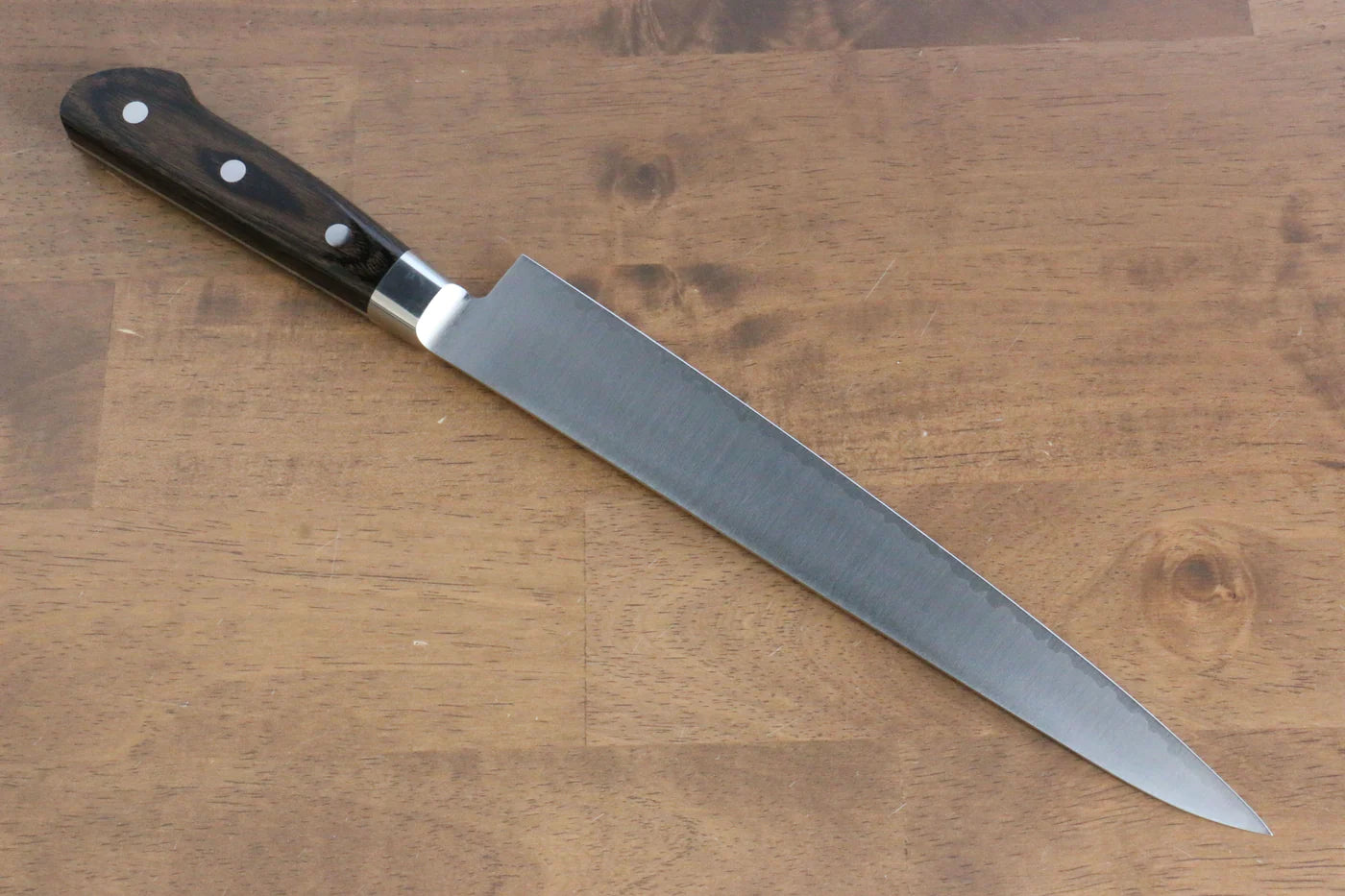 Seisuke R2/SG2 มีดเลาะเอ็น Sujihiki มีดทำครัวญี่ปุ่น 240mm ด้ามไม้ Pakka wood สีน้ำตาล