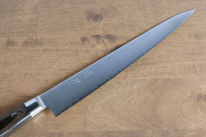 Seisuke R2/SG2 มีดเลาะเอ็น Sujihiki มีดทำครัวญี่ปุ่น 240mm ด้ามไม้ Pakka wood สีน้ำตาล