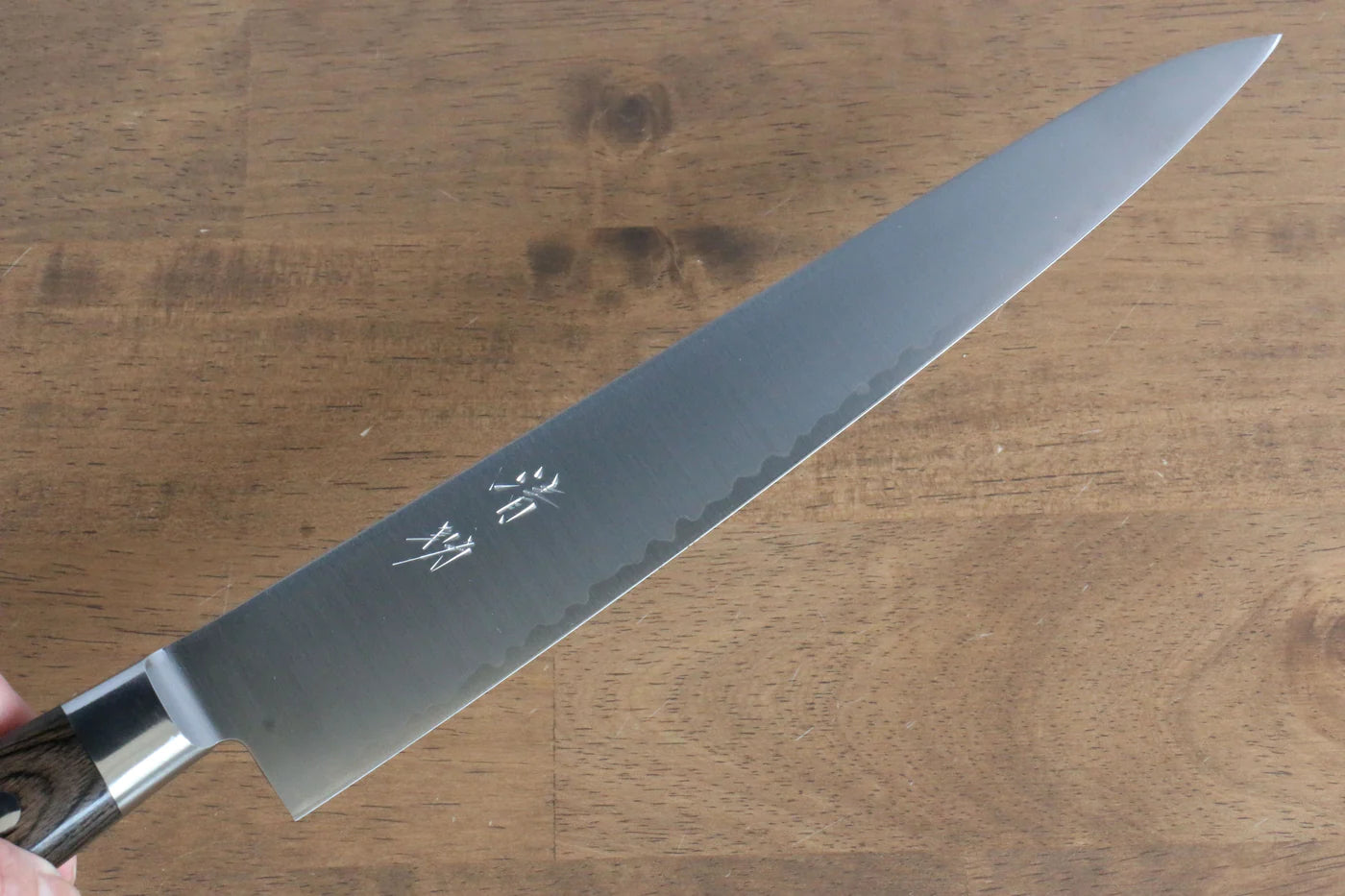 Seisuke R2/SG2 มีดเลาะเอ็น Sujihiki มีดทำครัวญี่ปุ่น 240mm ด้ามไม้ Pakka wood สีน้ำตาล