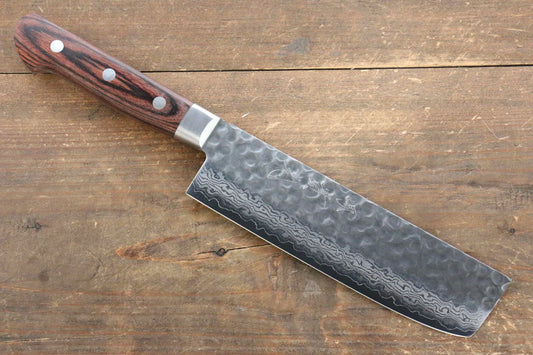 Jikko VG10 17 ชั้น มีดหั่นผัก Nakiri มีดทำครัวญี่ปุ่น 160mm ด้ามไม้มะฮอกกานี