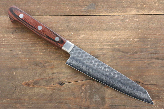 Jikko VG10 17 ชั้น มีด Kiritsuke Petty-Utility มีดทำครัวญี่ปุ่น 125mm ด้ามมะฮอกกานี