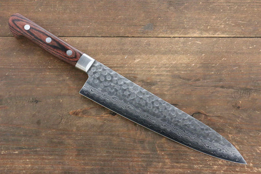 Jikko VG10 17 ชั้น มีดกิวโตะ Gyuto มีดทำครัวญี่ปุ่น 210mm ด้ามไม้มะฮอกกานี