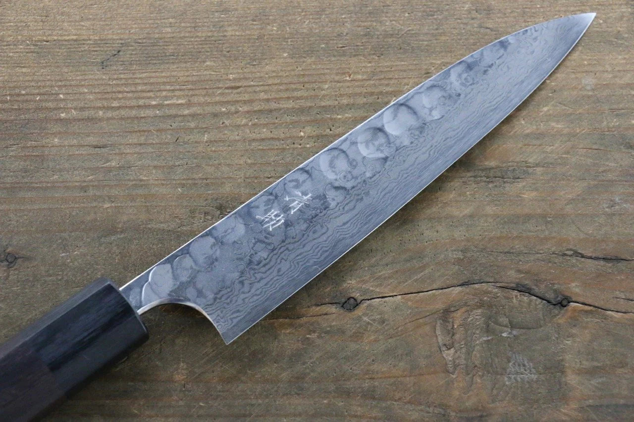 Seisuke Blue Steel (บลูสตีล) No.2 ลายค้อนตี ดามัสกัส มีดขนาดเล็ก  Petty มีดทำครัวญี่ปุ่น 150mm ด้ามไม้พะยูง