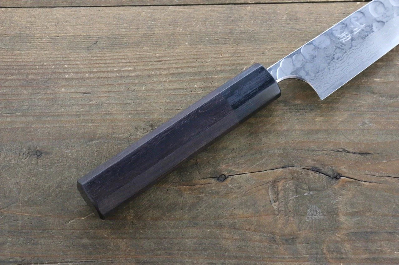 Seisuke Blue Steel (บลูสตีล) No.2 ลายค้อนตี ดามัสกัส มีดขนาดเล็ก  Petty มีดทำครัวญี่ปุ่น 150mm ด้ามไม้พะยูง