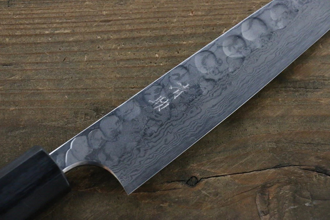 Seisuke Blue Steel (บลูสตีล) No.2 ลายค้อนตี ดามัสกัส มีดขนาดเล็ก  Petty มีดทำครัวญี่ปุ่น 150mm ด้ามไม้พะยูง