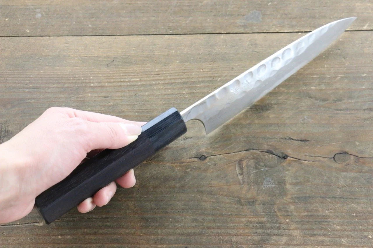 Seisuke Blue Steel (บลูสตีล) No.2 ลายค้อนตี ดามัสกัส มีดขนาดเล็ก  Petty มีดทำครัวญี่ปุ่น 150mm ด้ามไม้พะยูง