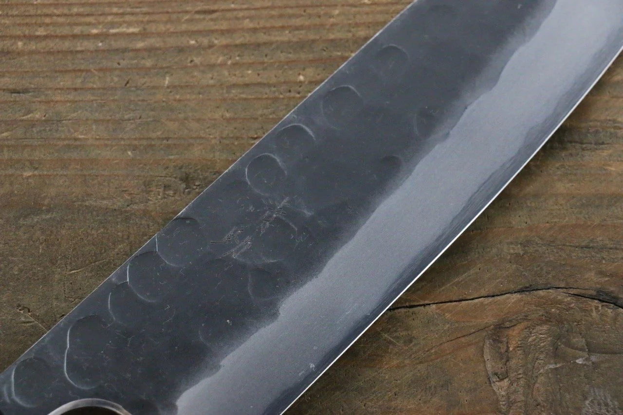 Seisuke Blue Steel (บลูสตีล) No.2 ลายค้อนตี Kurouchi มีด Santoku มีดทำครัวญี่ปุ่น 180mm ด้ามไม้พะยูง