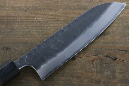Seisuke Blue Steel (บลูสตีล) No.2 ลายค้อนตี Kurouchi มีด Santoku มีดทำครัวญี่ปุ่น 180mm ด้ามไม้พะยูง
