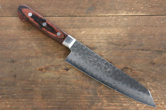 Jikko VG10 17 ชั้น มีด Kiritsuke Gyuto มีดทำครัวญี่ปุ่น 170mm ด้ามมะฮอกกานี