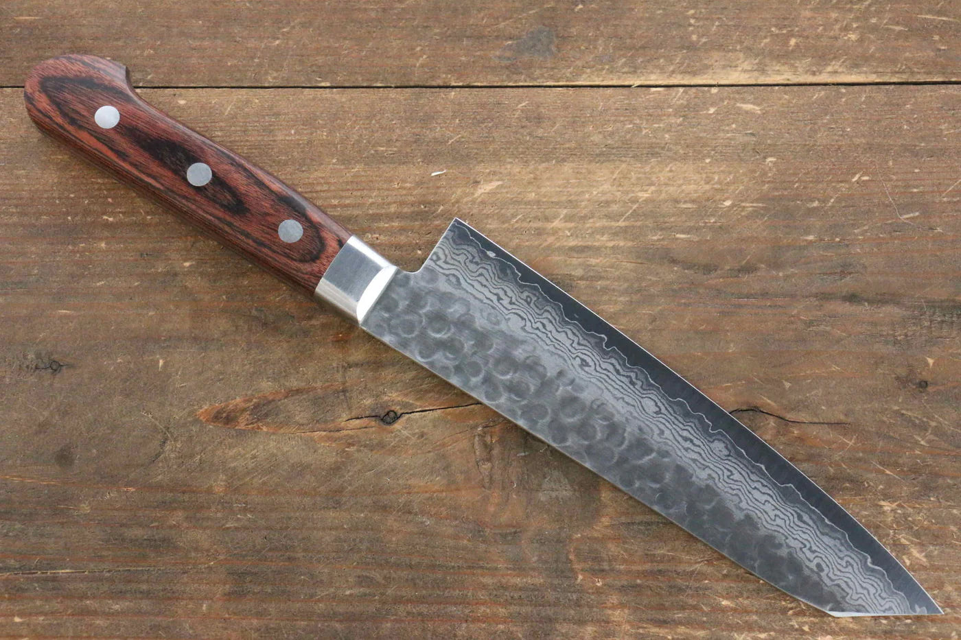 Jikko VG10 17 ชั้น มีด Kiritsuke Gyuto มีดทำครัวญี่ปุ่น 170mm ด้ามมะฮอกกานี