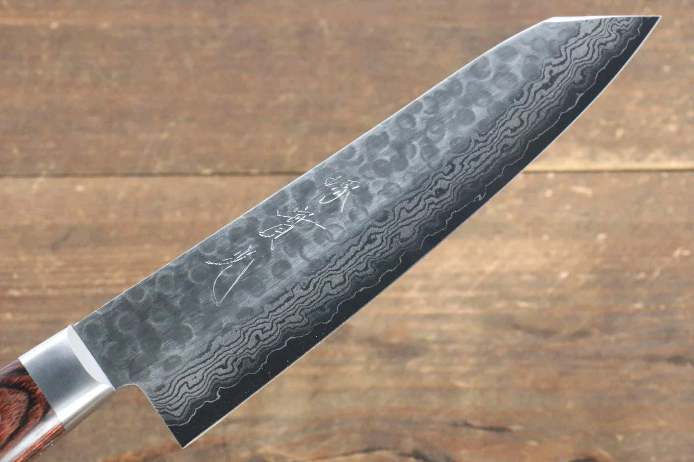Jikko VG10 17 ชั้น มีด Kiritsuke Gyuto มีดทำครัวญี่ปุ่น 170mm ด้ามมะฮอกกานี