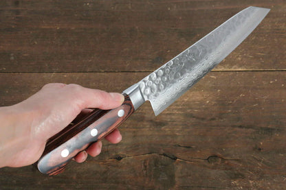 Jikko VG10 17 ชั้น มีด Kiritsuke Gyuto มีดทำครัวญี่ปุ่น 170mm ด้ามมะฮอกกานี