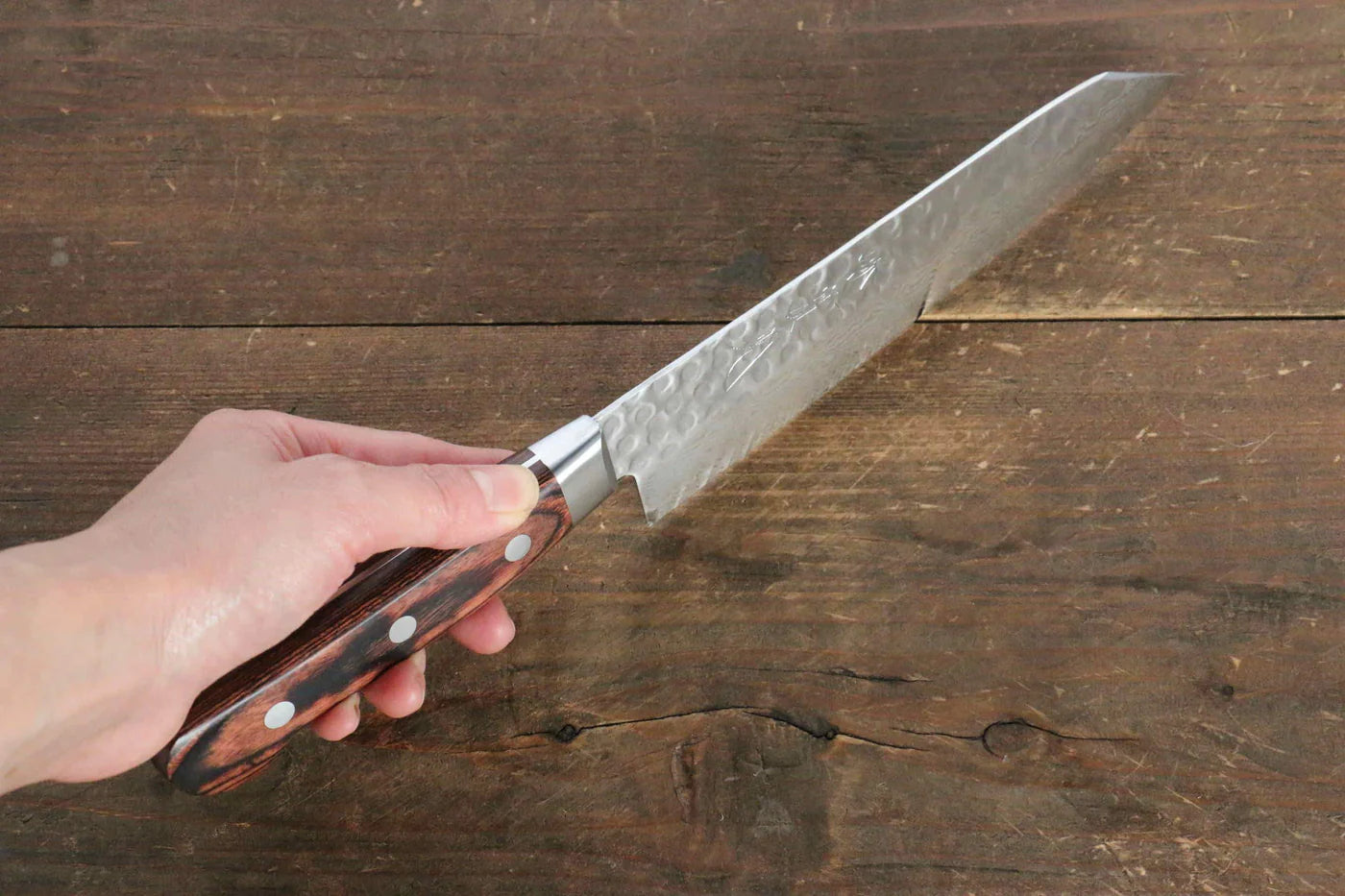 Jikko VG10 17 ชั้น มีด Kiritsuke Gyuto มีดทำครัวญี่ปุ่น 170mm ด้ามมะฮอกกานี