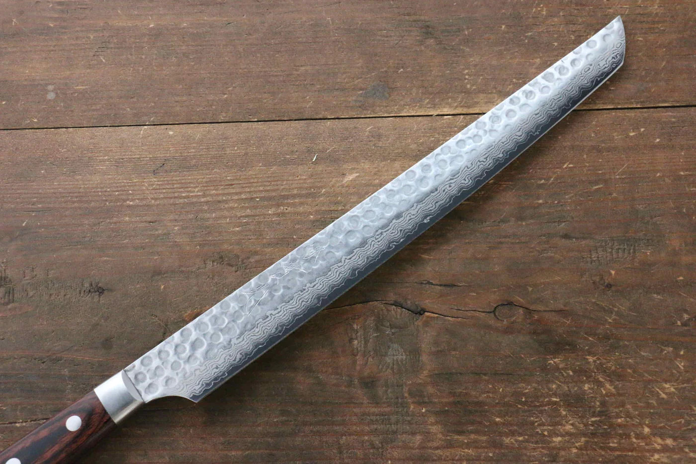 Jikko VG10 17 ชั้น มีด Sakimaru Yanagiba มีดทำครัวญี่ปุ่น 300mm ด้ามมะฮอกกานี
