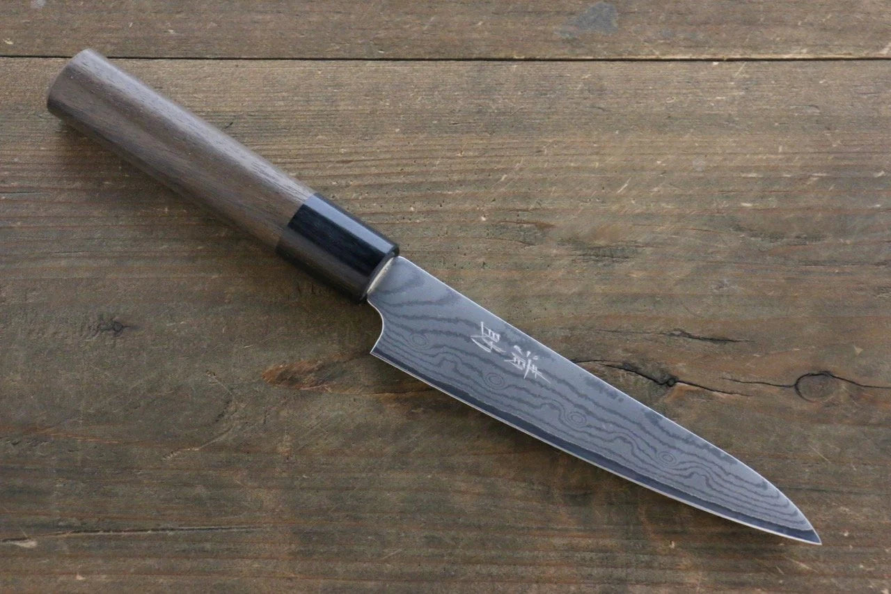 Seisuke VG10 ดามัสกัส 37 ชั้น มีดขนาดเล็ก  Petty มีดทำครัวญี่ปุ่น 130mm ด้ามไม้พะยูง