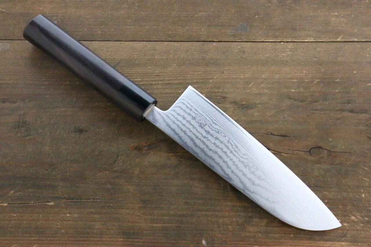 Seisuke VG10 ดามัสกัส 63 ชั้น มีด Santoku มีดทำครัวญี่ปุ่น 165mm ด้ามไม้พะยูง