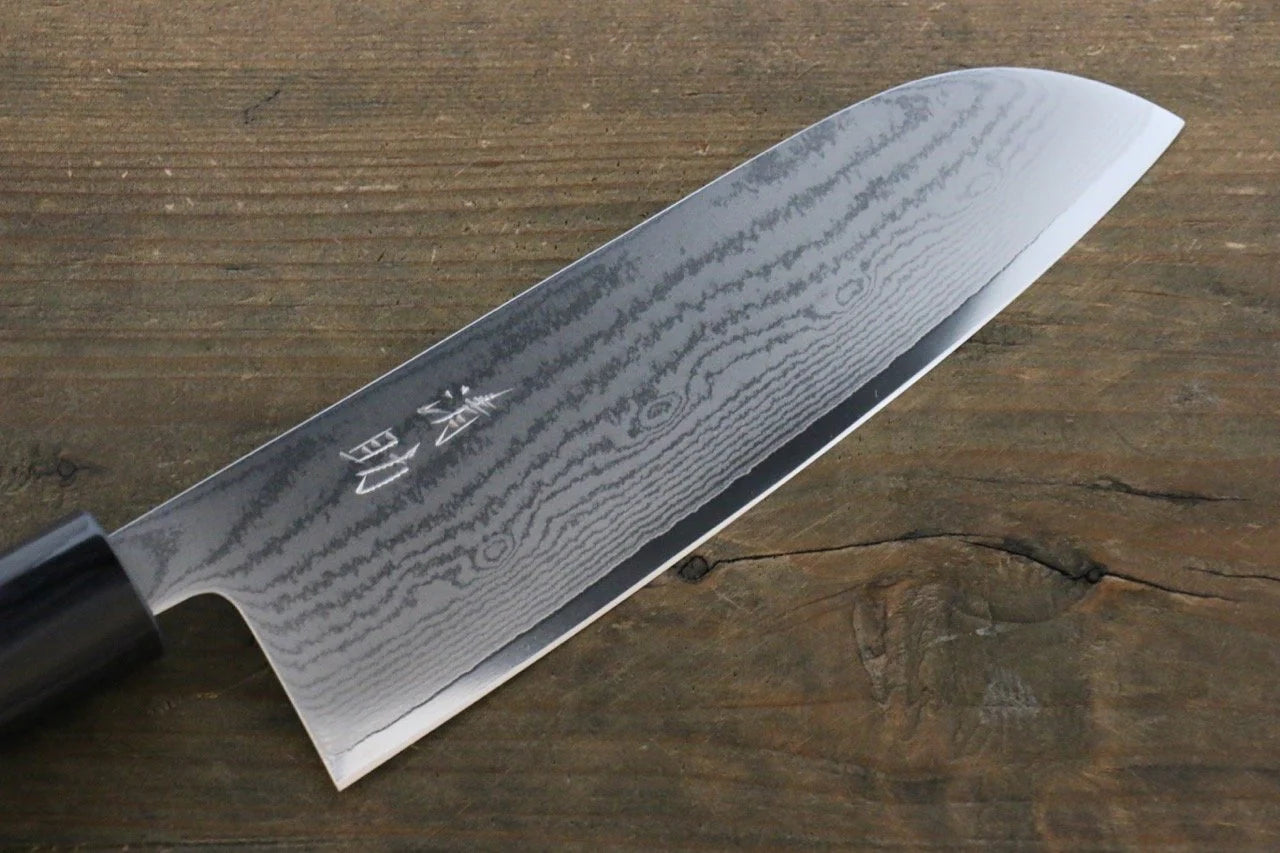 Seisuke VG10 ดามัสกัส 63 ชั้น มีด Santoku มีดทำครัวญี่ปุ่น 165mm ด้ามไม้พะยูง