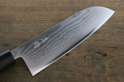 Seisuke VG10 ดามัสกัส 63 ชั้น มีด Santoku มีดทำครัวญี่ปุ่น 165mm ด้ามไม้พะยูง