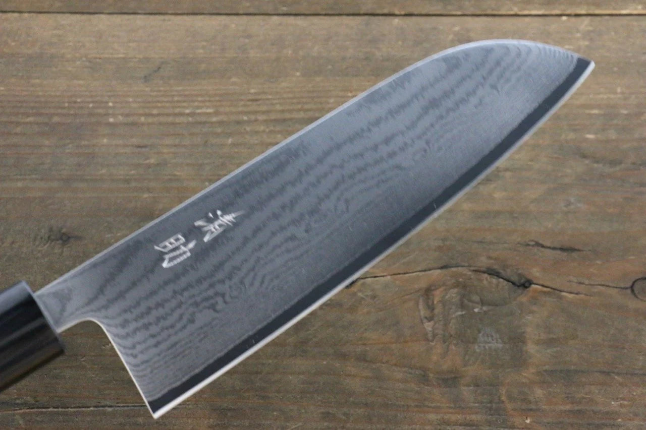 Seisuke VG10 ดามัสกัส 63 ชั้น มีด Santoku มีดทำครัวญี่ปุ่น 165mm ด้ามไม้พะยูง