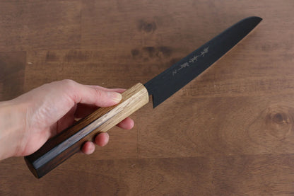 Sakai Takayuki Kurokage VG10 ลายค้อนตี เคลือบเทฟลอน มีด Santoku มีดทำครัวญี่ปุ่น 170mm ด้ามไม้โอ๊กเผา
