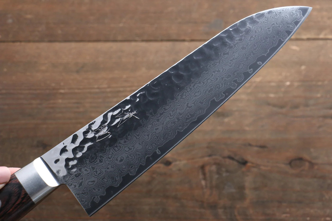 Seisuke VG10 33 ชั้น ดามัสกัส มีด Santoku มีดทำครัวญี่ปุ่น 180mm ด้ามมะฮอกกานี มีฝัก (ปลอก) มีด