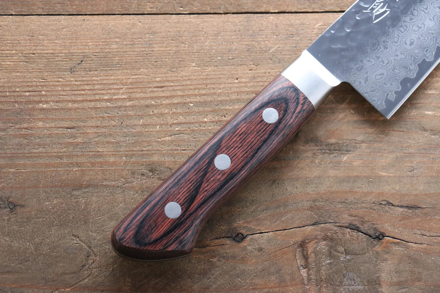 Seisuke VG10 33 ชั้น ดามัสกัส มีด Santoku มีดทำครัวญี่ปุ่น 180mm ด้ามมะฮอกกานี มีฝัก (ปลอก) มีด