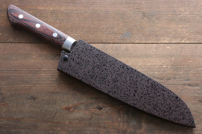 Seisuke VG10 33 ชั้น ดามัสกัส มีด Santoku มีดทำครัวญี่ปุ่น 180mm ด้ามมะฮอกกานี มีฝัก (ปลอก) มีด