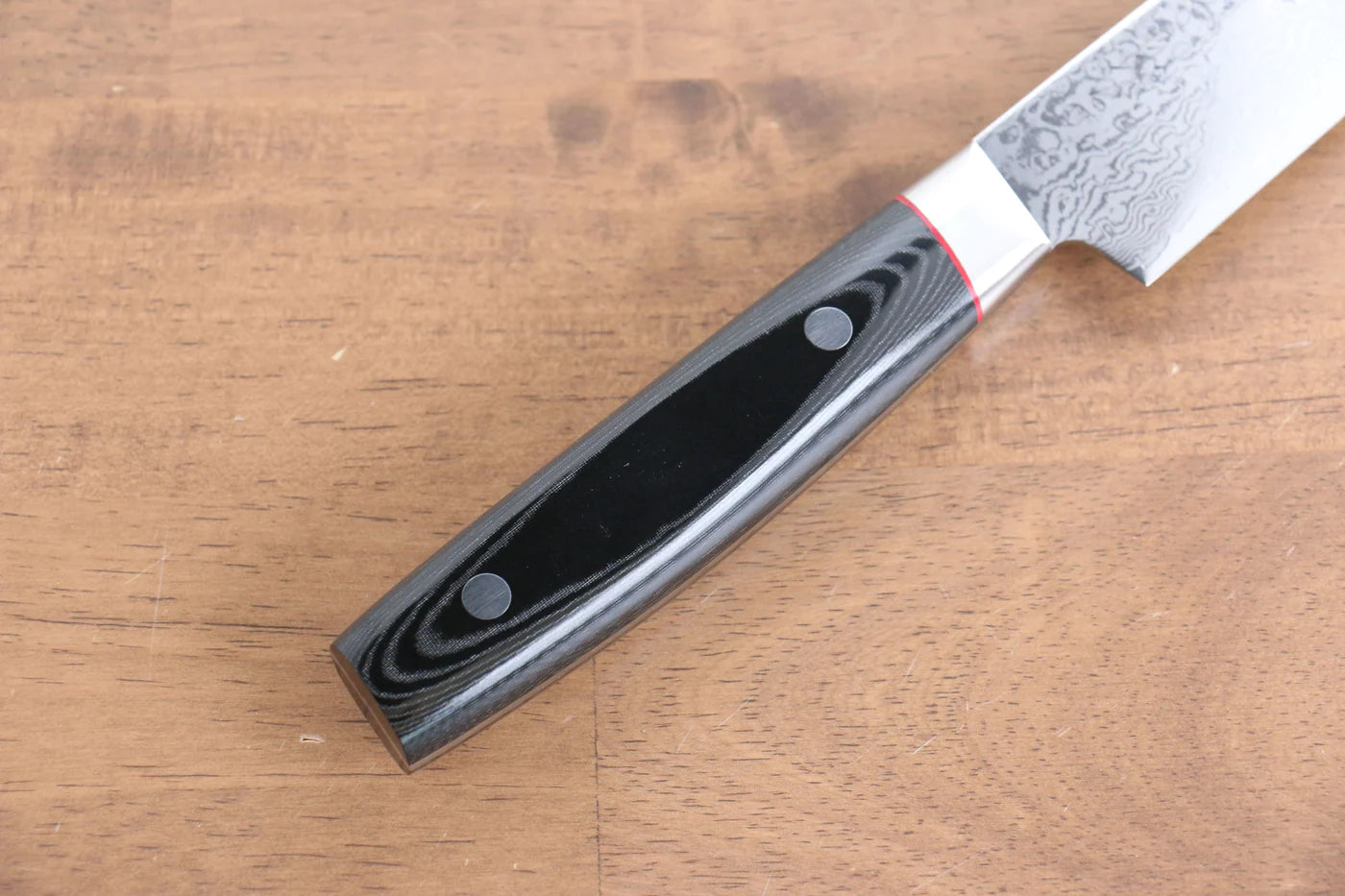 Seisuke VG10 ขัดขึ้นเงากระจก ลายดามัสกัส มีดสไลซ์ มีดทำครัวญี่ปุ่น 210mm ด้าม Micarta ดำ