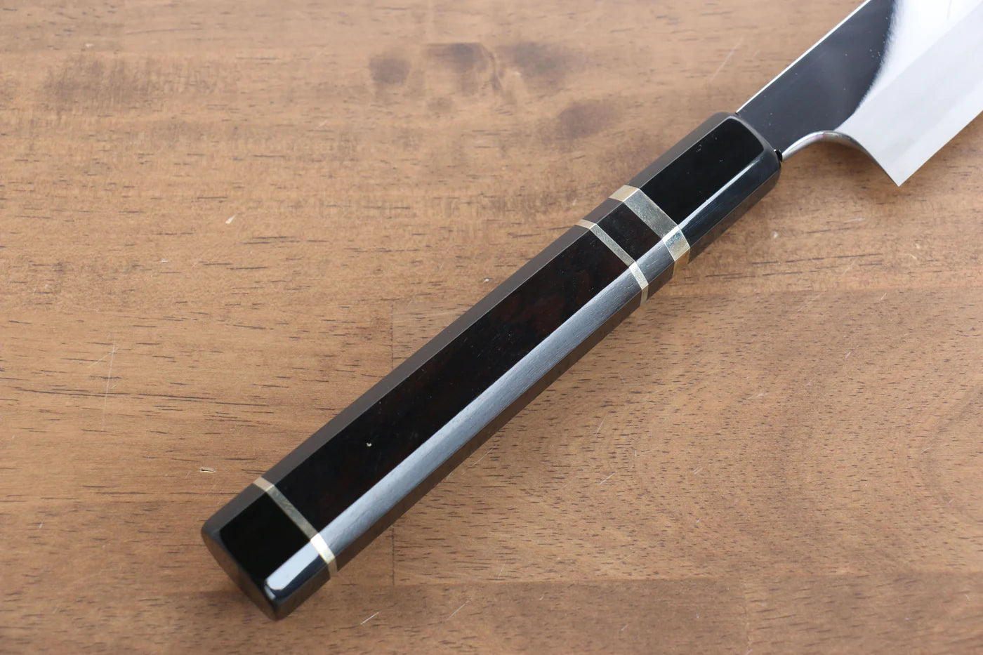 Yu Kurosaki Blue Steel (บลูสตีล) No.2 ขัดขึ้นเงากระจก มีด Yanagiba มีดทำครัวญี่ปุ่น 330mm ด้ามไม้มะเกลือ (ประดับห่วงคู่เขาควาย)