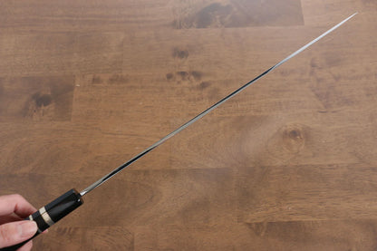 Yu Kurosaki Blue Steel (บลูสตีล) No.2 ขัดขึ้นเงากระจก มีด Yanagiba มีดทำครัวญี่ปุ่น 330mm ด้ามไม้มะเกลือ (ประดับห่วงคู่เขาควาย)