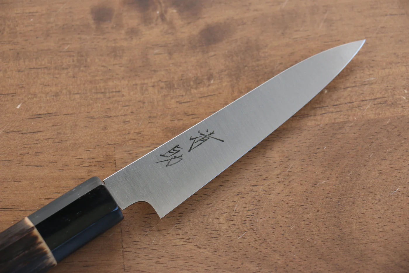 Seisuke Swedish Steel-stn (เหล็กสวีเดน stn) มีดขนาดเล็ก  Petty มีดทำครัวญี่ปุ่น 120mm ด้ามไม้เกาลัดเผา