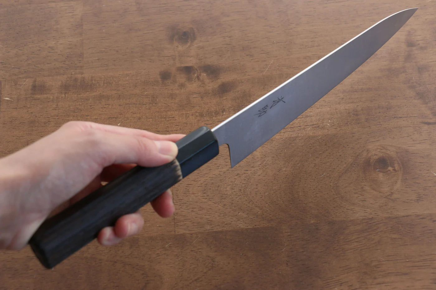 Seisuke Swedish Steel-stn (เหล็กสวีเดน stn) มีดกิวโตะ Gyuto มีดทำครัวญี่ปุ่น 210mm ด้ามไม้เกาลัดเผา