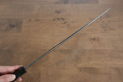 Sakai Takayuki Water Quenching Honyaki White Steel (เหล็กกล้าขาว) No.2 ขัดขึ้นเงากระจก มีด Sakimaru Yanagiba มีดทำครัวญี่ปุ่น 300mm ด้ามไม้เวงเก้ ประดับห่วงเขาควายคู่ มีฝัก (ปลอก) มีด
