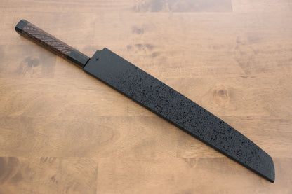 Sakai Takayuki Water Quenching Honyaki White Steel (เหล็กกล้าขาว) No.2 ขัดขึ้นเงากระจก มีด Sakimaru Yanagiba มีดทำครัวญี่ปุ่น 300mm ด้ามไม้เวงเก้ ประดับห่วงเขาควายคู่ มีฝัก (ปลอก) มีด