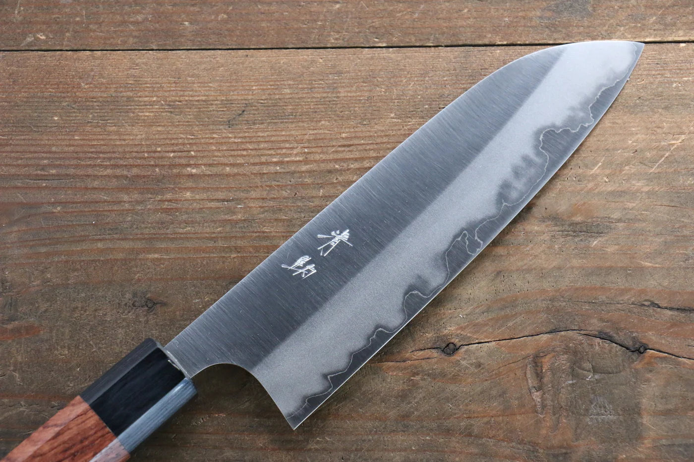 Seisuke White Steel (เหล็กกล้าขาว) ขัด มีด Santoku มีดทำครัวญี่ปุ่น 165mm ด้ามฮอนดูรัส