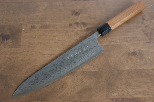 Nao Yamamoto VG10 ดามัสกัส มีดกิวโตะ Gyuto มีดทำครัวญี่ปุ่น 240mm ด้ามซากุระ