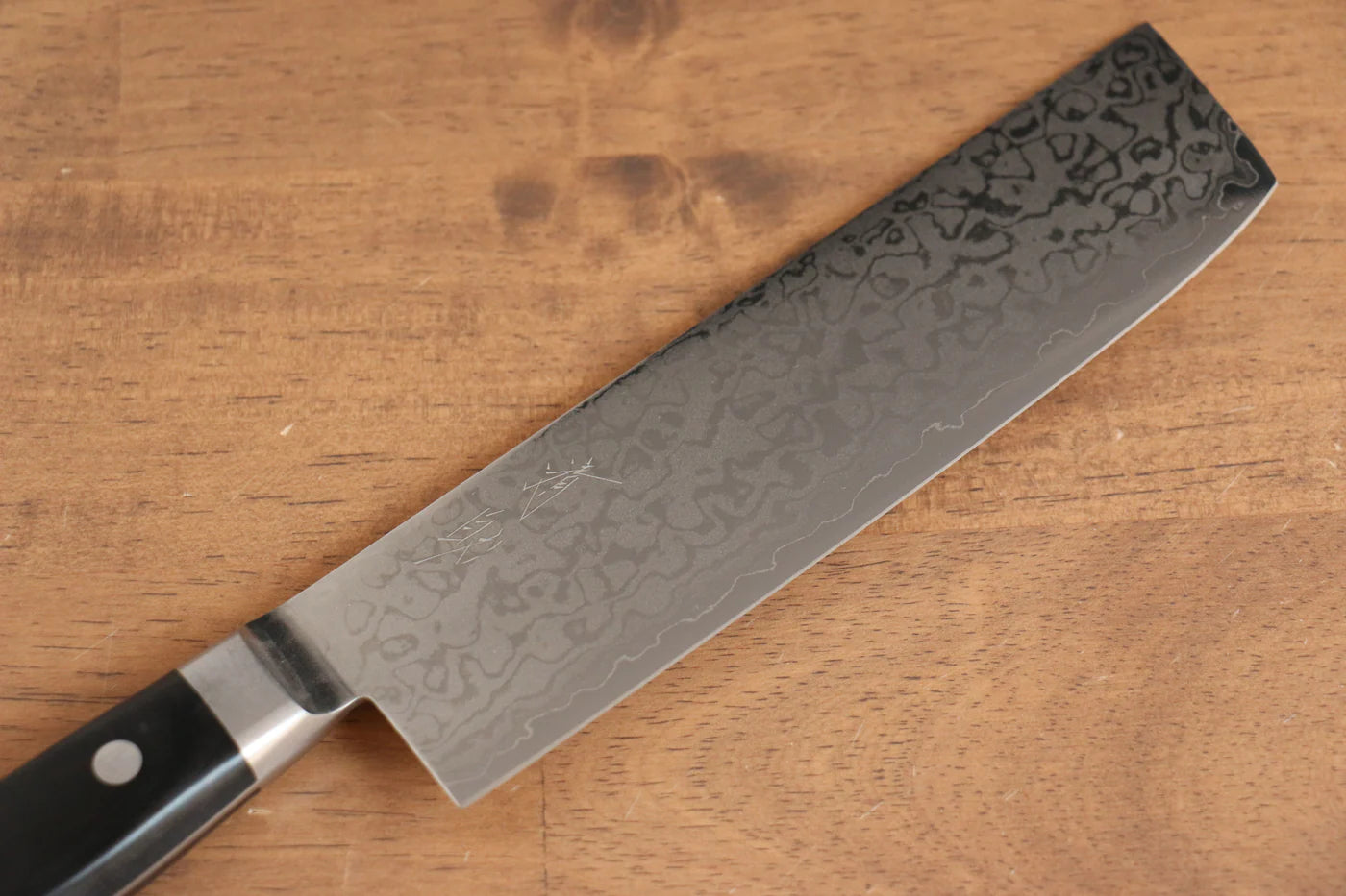 Seisuke VG10 ดามัสกัส 8 ชั้น ขัด มีดหั่นผัก Nakiri มีดทำครัวญี่ปุ่น 165mm ด้ามไม้ Pakka wood สีดำ