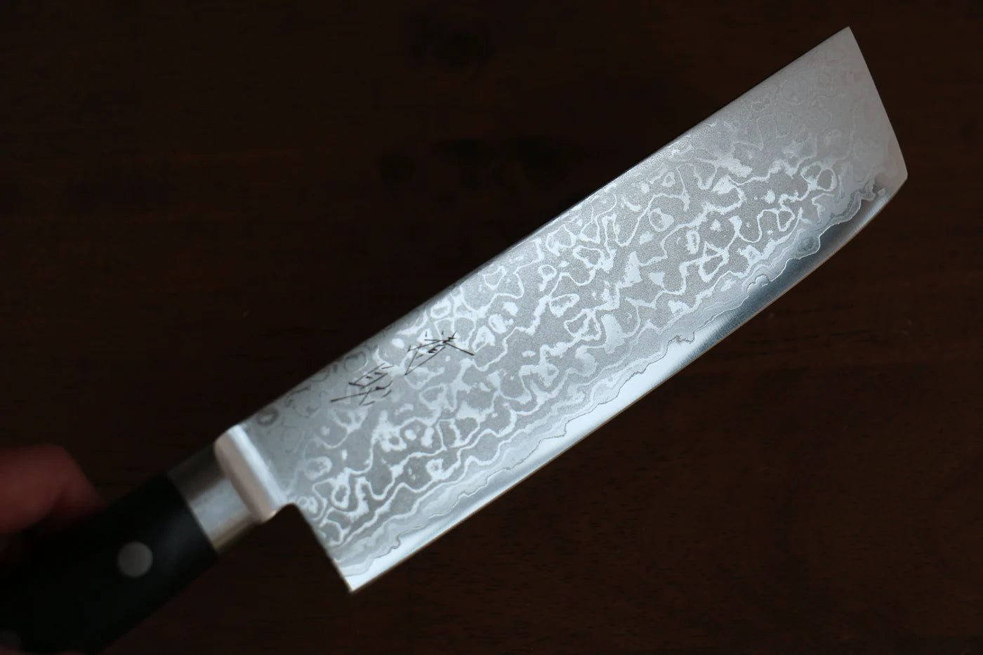 Seisuke VG10 ดามัสกัส 8 ชั้น ขัด มีดหั่นผัก Nakiri มีดทำครัวญี่ปุ่น 165mm ด้ามไม้ Pakka wood สีดำ